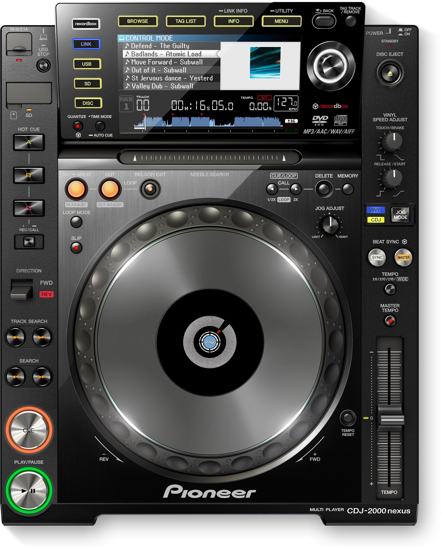 Pioneer DJ CDJ-2000 Nexus Pro-Grade DJ Multi Player