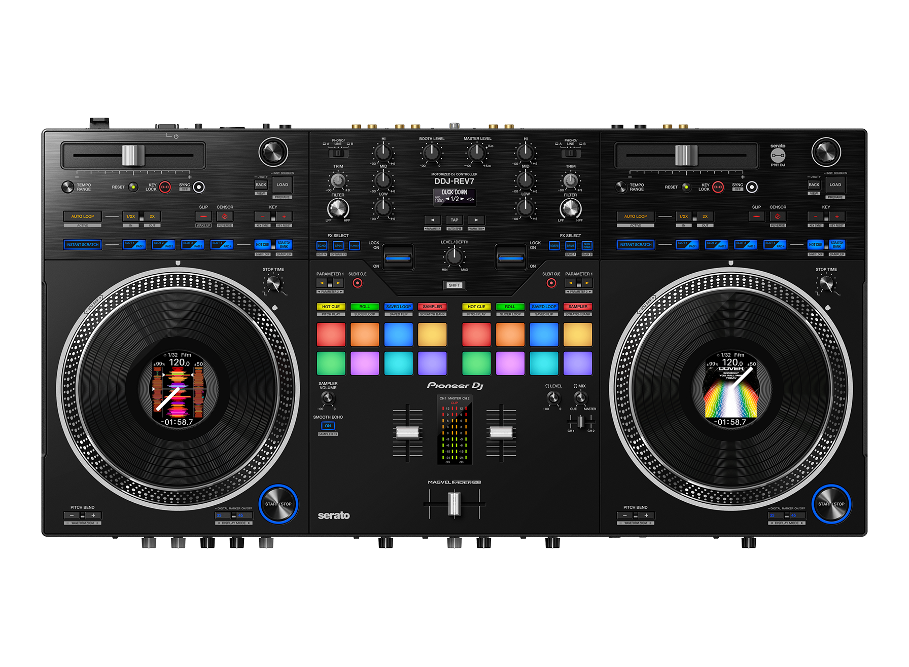 Pioneer DJ DDJ-REV7-N Professional DJ Controller for Serato DJ Pro rental